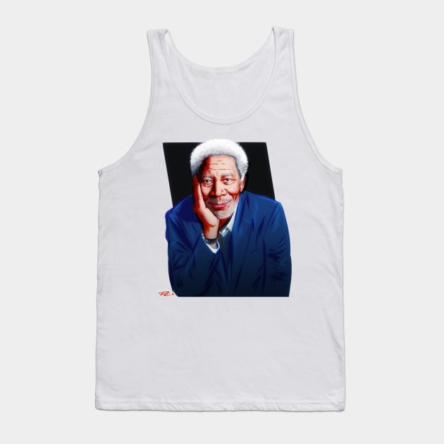 Morgan Freeman - An illustration by Paul Cemmick Tank Top by PLAYDIGITAL2020